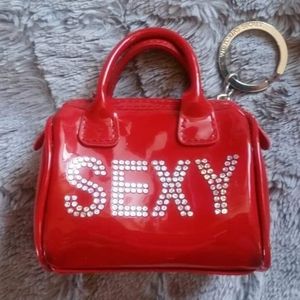 Red handbag